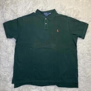Vintage Polo Ralph Lauren Mens XXL Forest Green Short Sleeve Small Pony Red